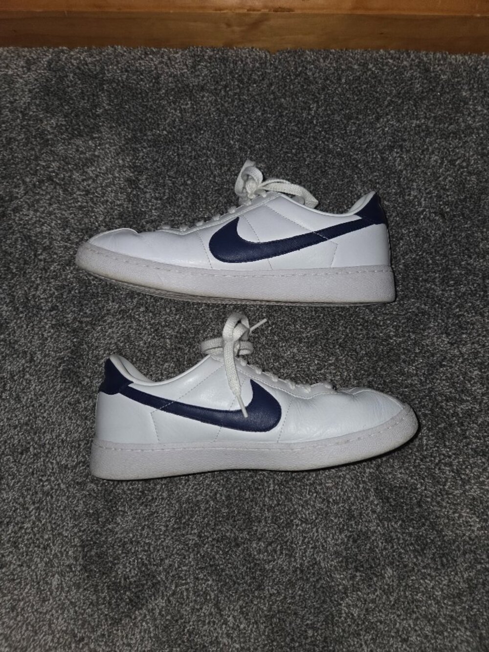 Nike Bruin Leather White/Navy 10.5 | Marty McFly Style